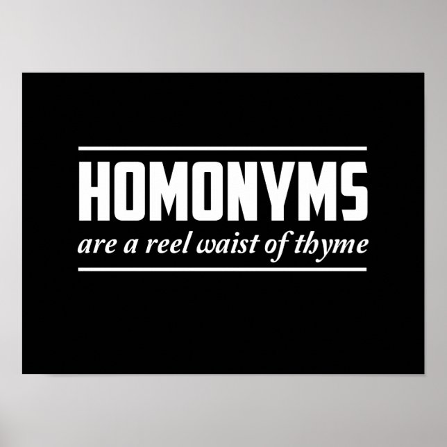 Poster Homonymes (Devant)