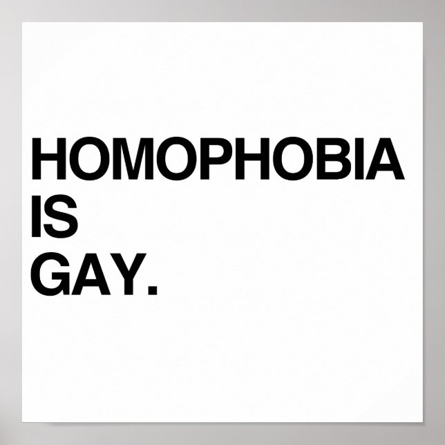 POSTER HOMOPHOBIE EST GAY (Devant)