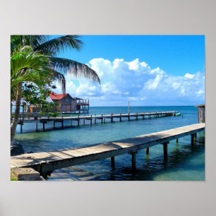 Poster Honduras - Plage de Roantan