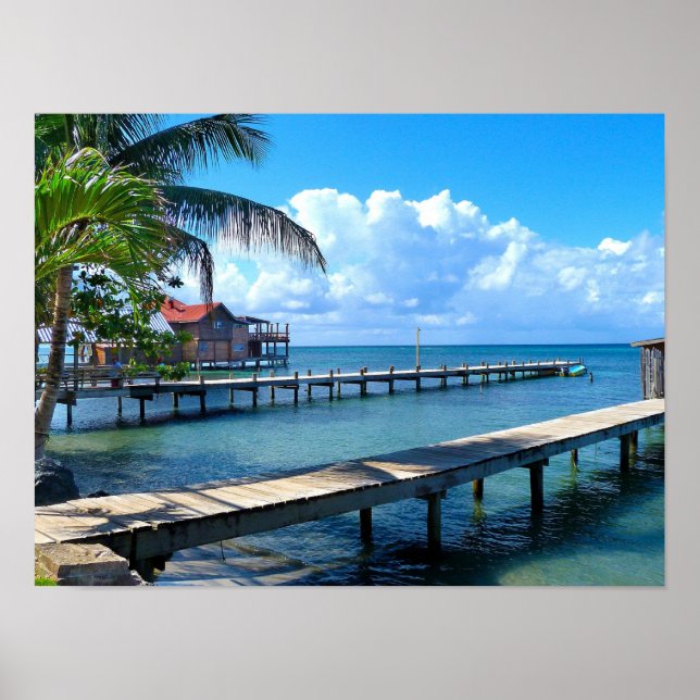 Poster Honduras - Plage de Roantan (Devant)