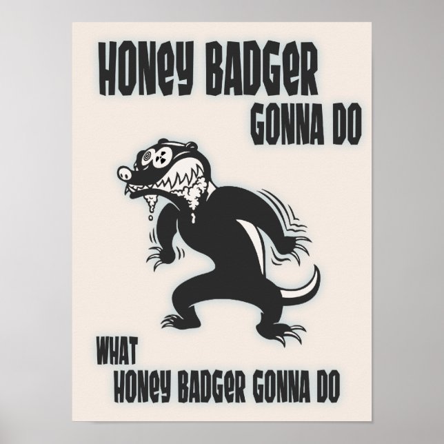 Poster Honey Badger (Devant)