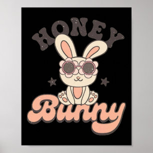 Poster Honey Bunny Toddler Retro Pâques Enfants