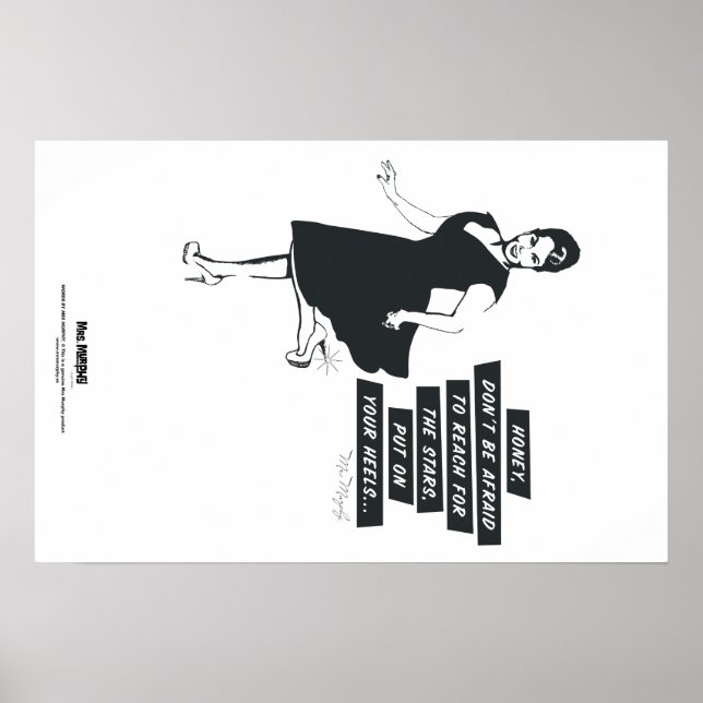 Poster Honey, don't be afraid to reach for the stars. (Devant)
