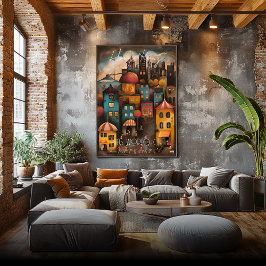 Poster Hong Kong: Asia's World City - Whimsical Art