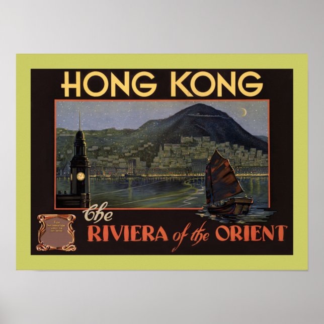 Poster Hong Kong ~ Riviera de l'Orient (Devant)
