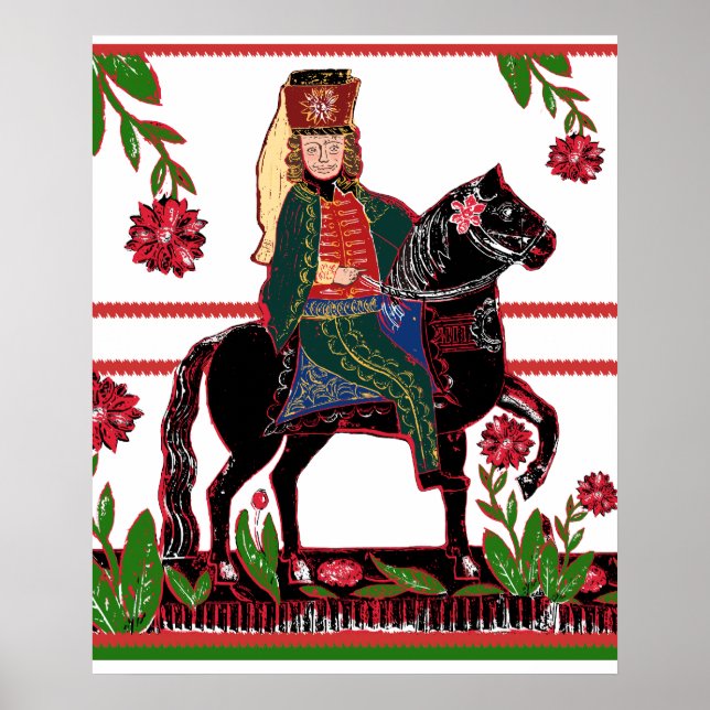 Poster Hongrois Hussar Folk officier de cavalerie d'art à (Devant)
