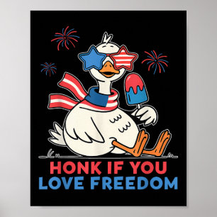 Poster Honk If You Love Freedom American Goose Independen