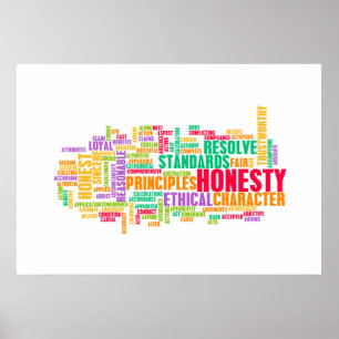 Poster Honnêteté et caractère digne de confiance d'une