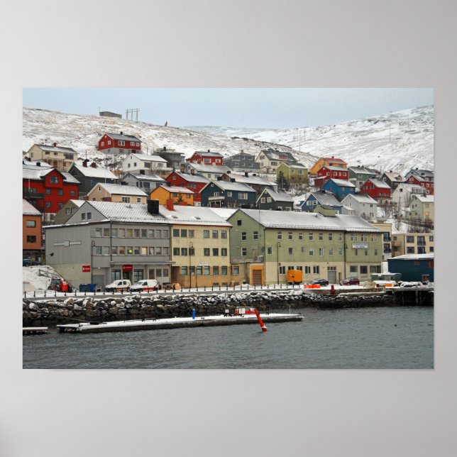 Poster Honningsvåg, Norvège (Devant)