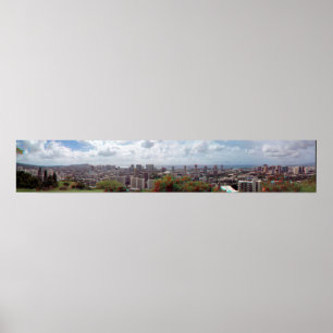 Poster Honolulu Waikiki Diamond 3D Anaglyph Panorama