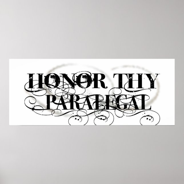 Poster Honor Thy Paralegal (Devant)