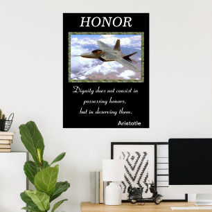Poster Honor Unites Military's Déterminé and Brave Warri