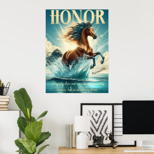Poster Honorer Les Gallops Grâce À Une Liberté Étincelant