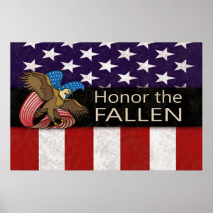 Poster Honorez les militaires tombés