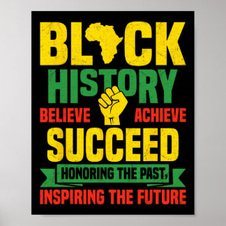 Poster Honoring Past Inspiring Future Men Women Black His