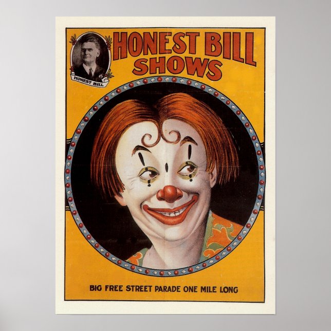 Poster Honte Bill Circus Vintage (Devant)