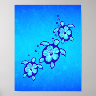 Poster Honu hawaïen