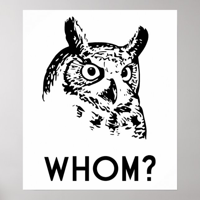 Poster Hoo Qui Est Le Chouette De La Grammaire (Devant)
