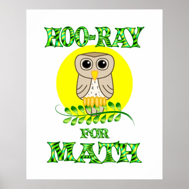 Poster Hoo-Ray pour les maths (Devant)