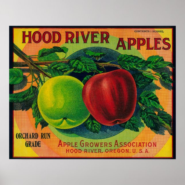 Poster Hood River Apple Crate Label Hood River, OU (Devant)