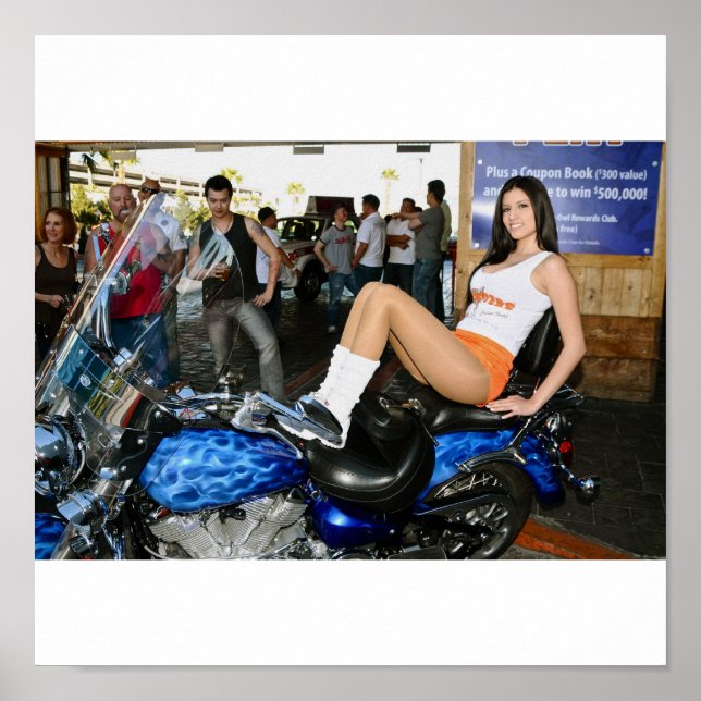 Poster Hooters Girl on Bike (Devant)