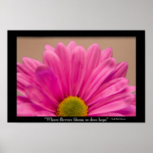 Poster Hope Blooms rose Gerber Daisy