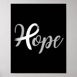 Poster Hope Ribbon Sensibilisation au cancer du poumon