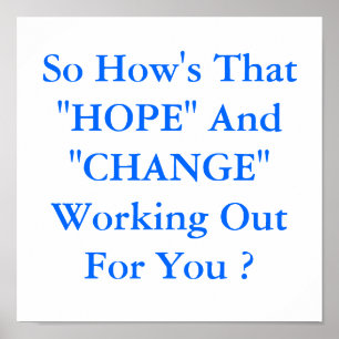 Poster "HOPE" und "CHANGE"