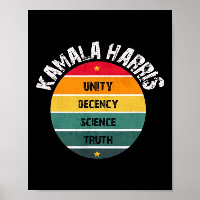 Poster Hope Unity Decency Science Truth Inauguration 2021 (Devant)