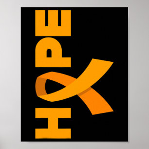 Poster HOPE World Cancer Day Cadeau Golden Ribbon Parents