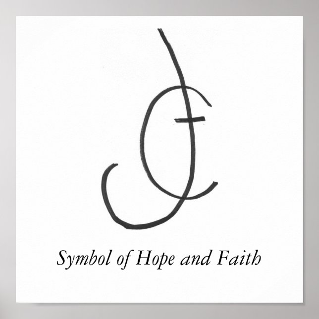 Poster HopeandFaith, symbole de l'espérance et de la foi (Devant)