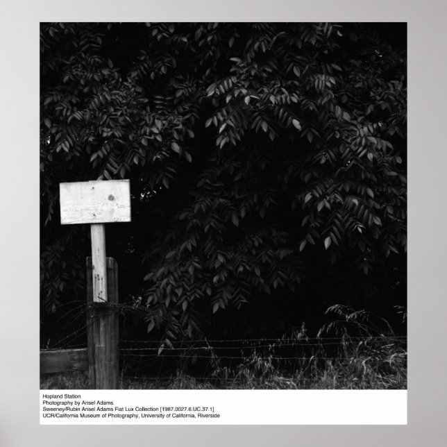 Poster Hopland Station par Ansel Adams (Devant)