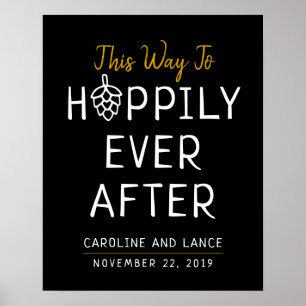 Poster Hoppily Ever After Co-Ed Wedding Bridal Shower