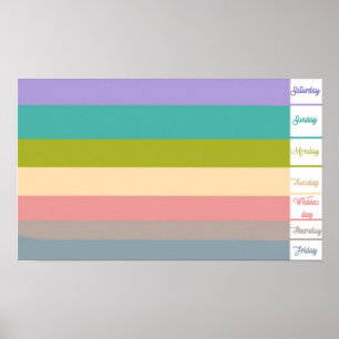 Poster Horaire hebdomadaire