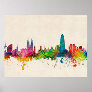 Poster Horizon de Barcelone Espagne