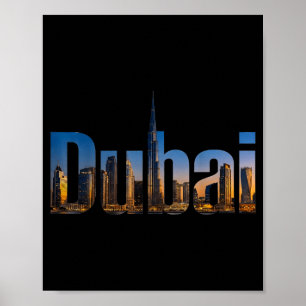 Poster horizon de Dubaï tour Burj Khalifa paysage urbain