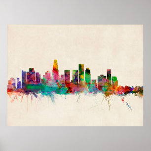 Poster Horizon de paysage urbain de Los Angeles la