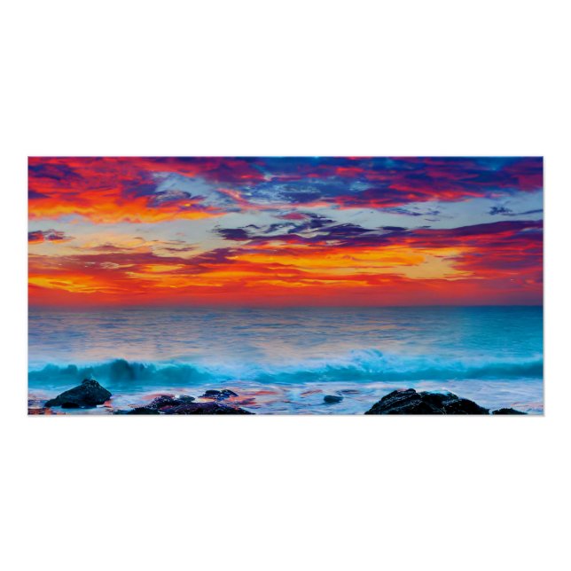 Poster Horizon enflammé (Devant)