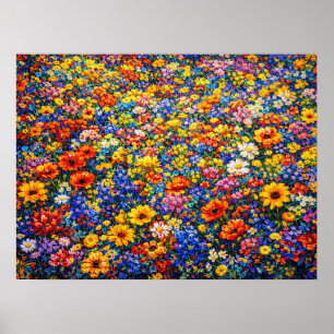 Poster Horizon Radieux : La Vague Infinie de Fleurs Sauva