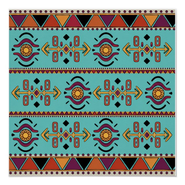 Poster Horizon Turquoise (Devant)