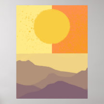 Horizons d'or : un coucher de soleil minimaliste