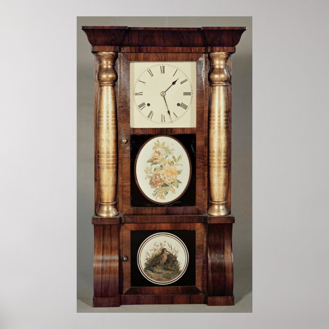 Poster Horloge à colonnes, vers 1855 (Devant)