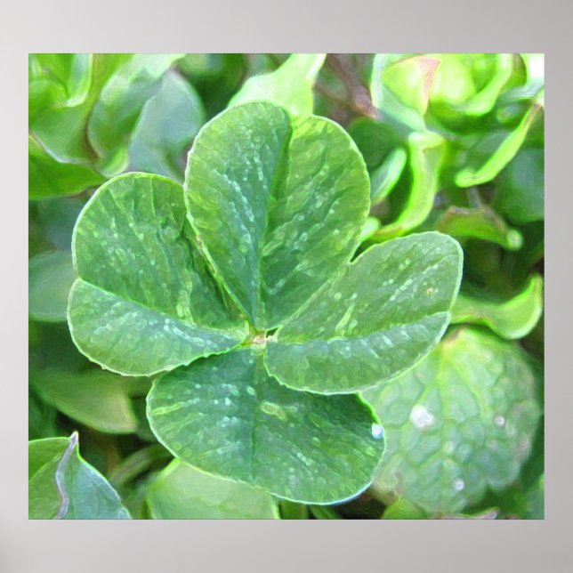 POSTER HORLOGE À QUATRE FEUILLES (Devant)