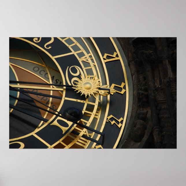 Poster Horloge astronomique à Prague, République tchèque (Devant)