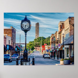 Poster Horloge Dans Le Centre-Ville De Cape Girardeau