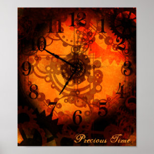 Poster Horloge de Steampunk