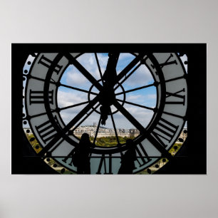 Poster Horloge géante en verre au Musée d'Orsay - Paris