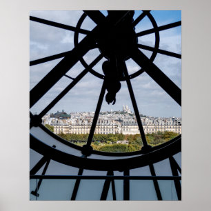 Poster Horloge géante en verre au Musée d'Orsay - Paris