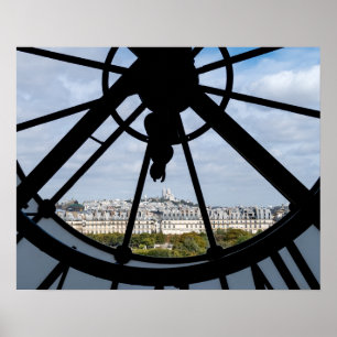 Poster Horloge géante en verre au Musée d'Orsay - Paris
