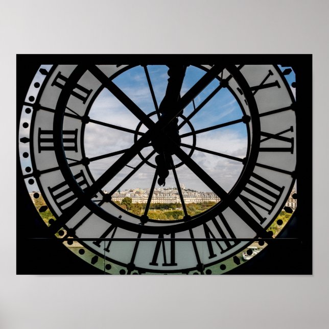 Poster Horloge géante en verre au Musée d'Orsay - Paris (Devant)